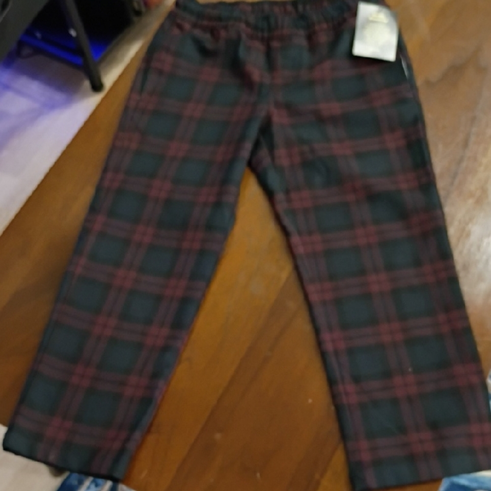 💜Art Class Boys Plaid Pants - Black and Red